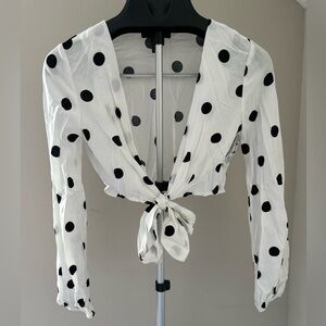 Women’s Black & White Crop Top